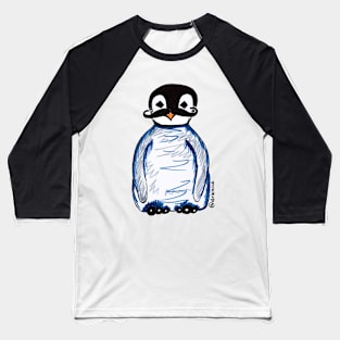 Penguin Mustache Baseball T-Shirt